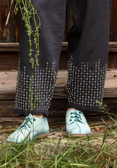 Halbschuhe aus Nubukleder - jade