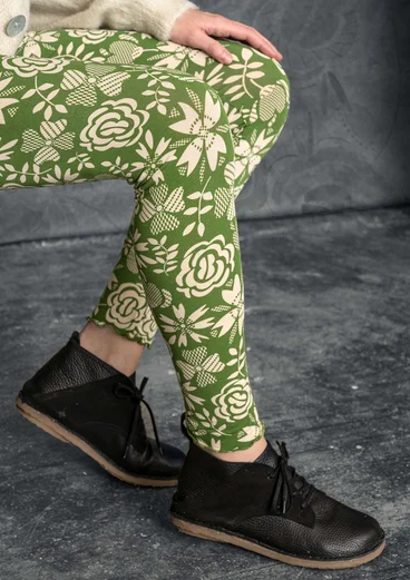 “Karin” micromodal/elastane jersey leggings - grass green