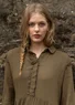 Einfarbiges Kleid „Frigg“ aus Bio-Baumwolle (fichte L)
