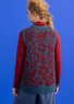Gebreide slip-over "Meadow" van alpacamix/biologisch katoen (petrol M)