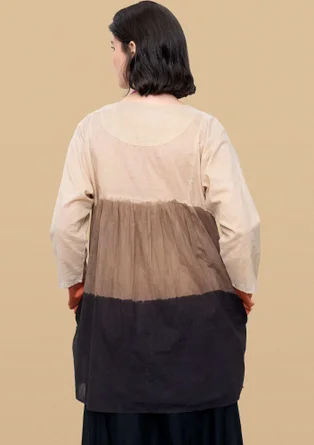 "Marigold" organic cotton smock blouse - black