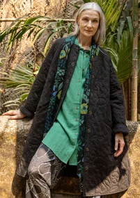 Veste "Galapagos" en jersey de coton biologique - noir