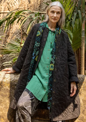 Veste "Galapagos" en jersey de coton biologique - noir