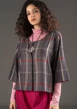 Blouse "Kate" en coton biologique tissé - gris cendré