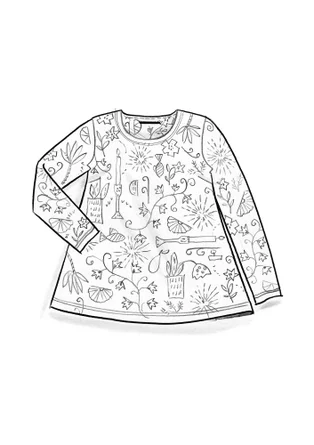 “Fyrverkeri” jersey top in organic cotton/modal - lion