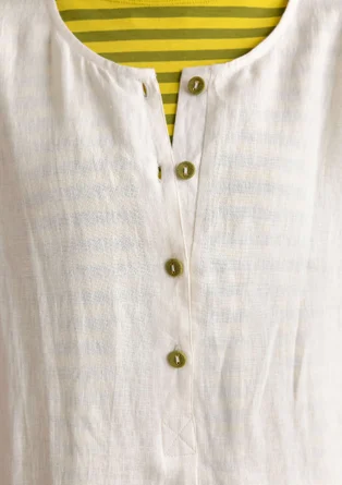 Woven linen tunic - light ecru