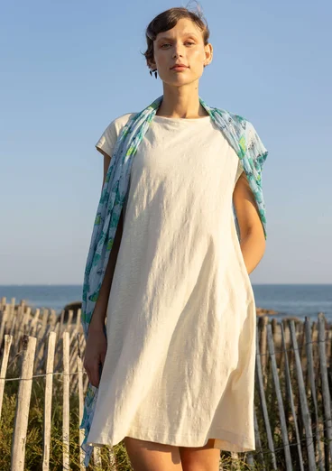 Jersey tunic in organic cotton/linen - feather