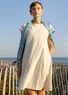 Jersey tunic in organic cotton/linen (feather L)