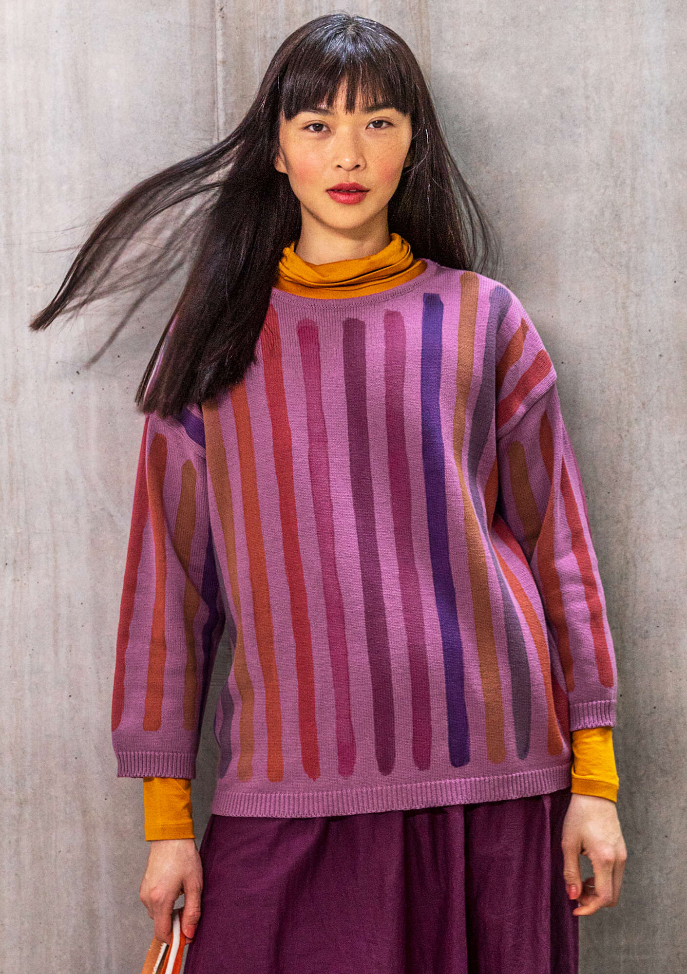 “Cobolt” sweater in recycled cotton heather thumbnail