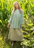 “Alv” woven organic cotton skirt (asparagus S)
