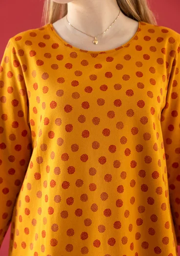 Jerseytunika "Ton" i økologisk bomuld - tagetes