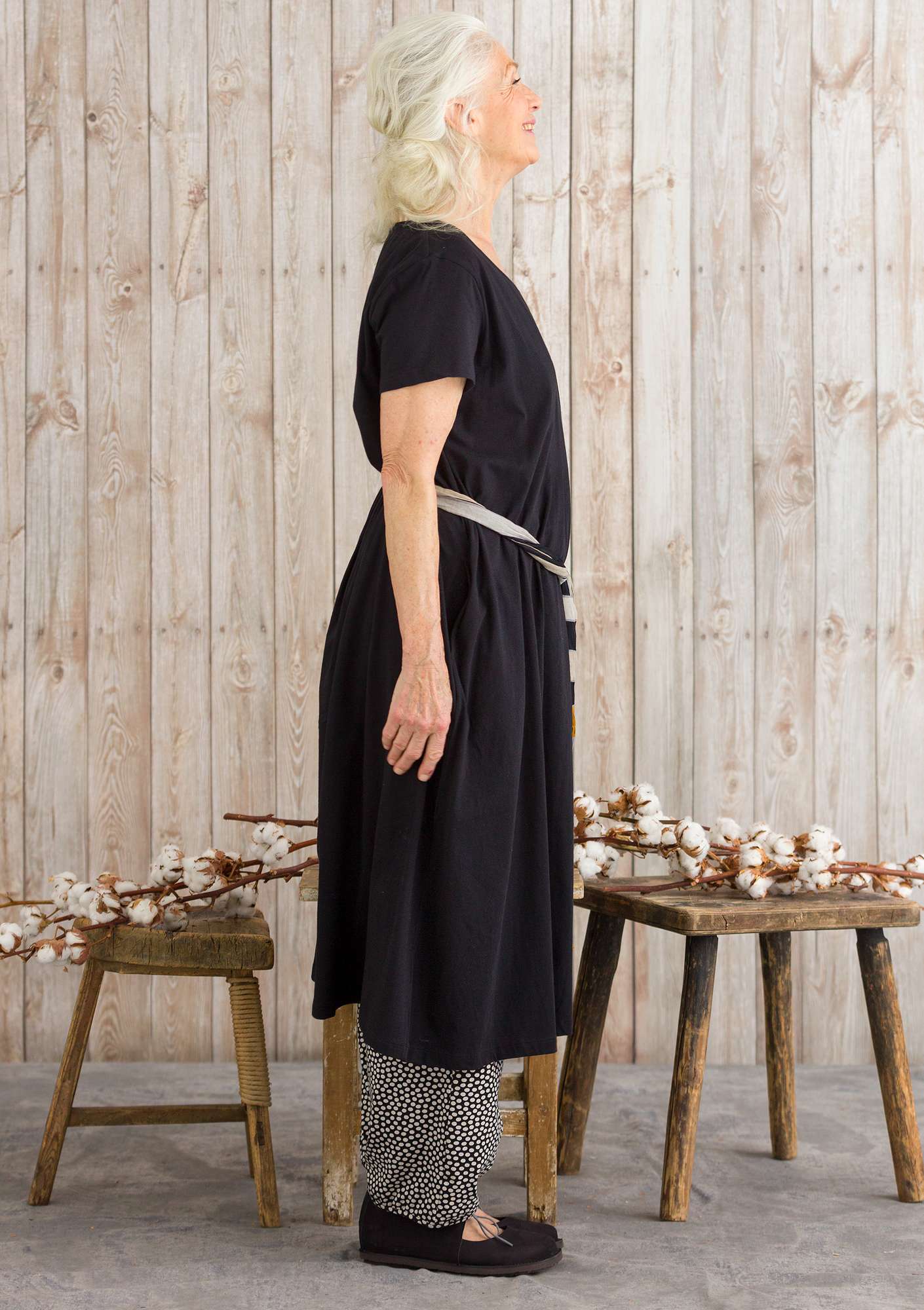 Kleid „Vanja“ aus Öko-Baumwolle schwarz thumbnail