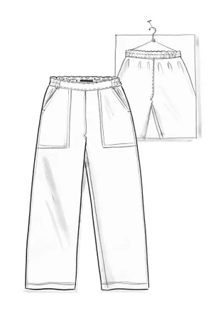 Woven organic cotton twill trousers - beetroot