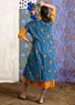 Kleid „Makutsi“ aus Öko-Baumwollgewebe (lagunenblau L)