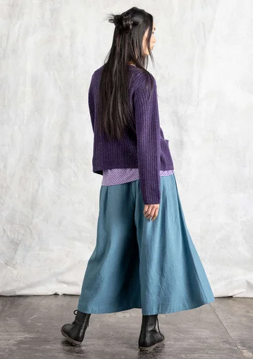 Noppen-Strickjacke aus Lammwollmischung - brombeeret-melange