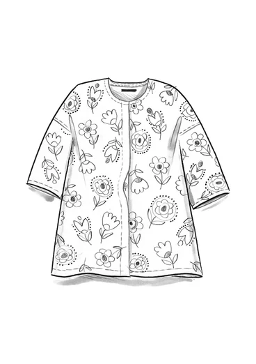 “Kristina” blouse in organic cotton - green agate