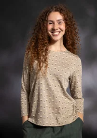 ��“Sigrid” organic cotton/lyocell top - warm grey