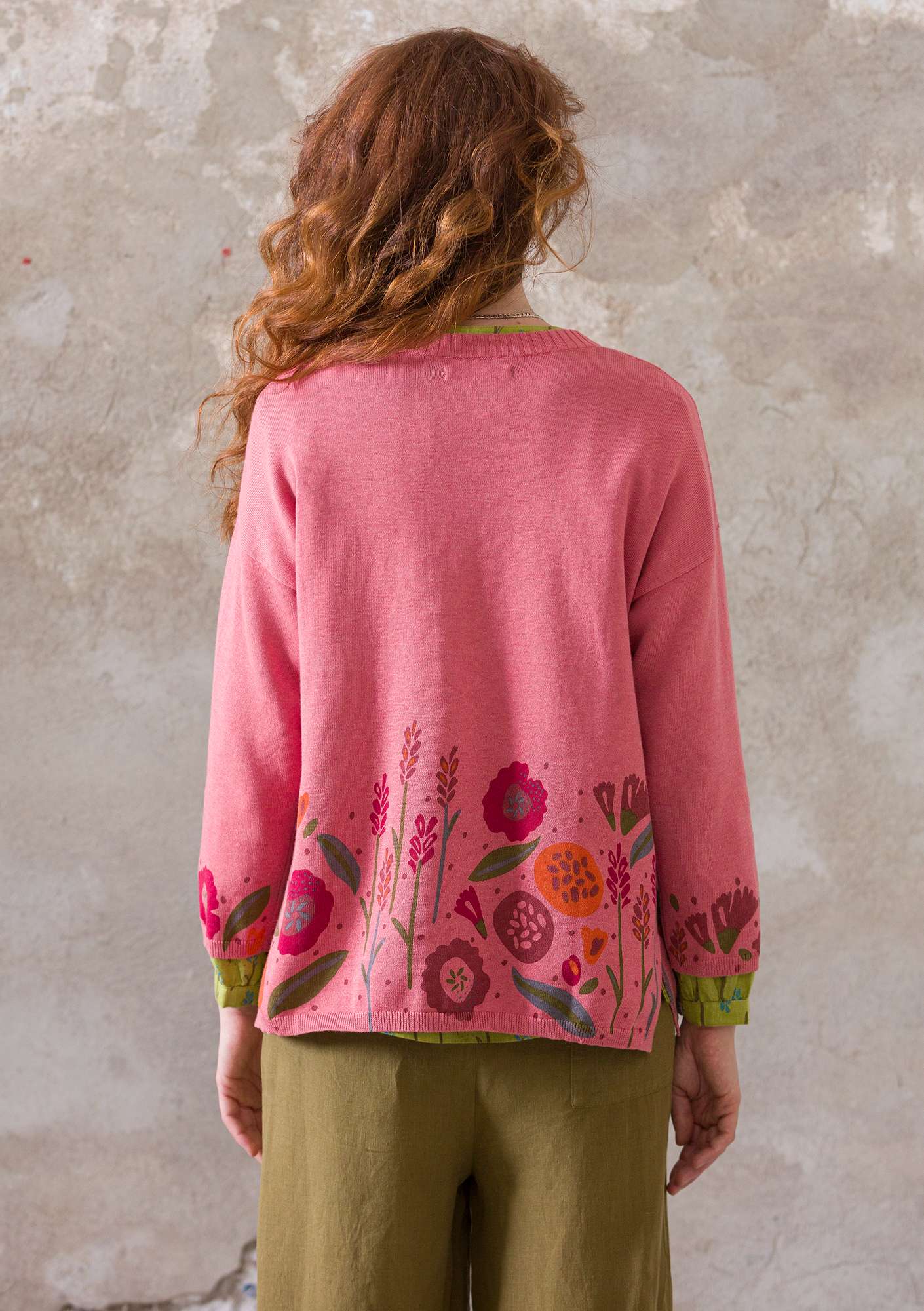 “Noon” organic cotton knitted sweater dark lily