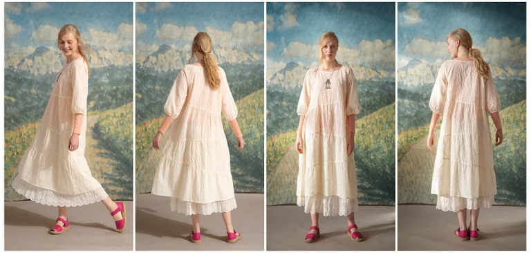 “Duha” woven dress in organic cotton