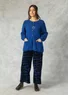 Velourshose „Paraguay“ aus Bio-Baumwolle/Recycling-Polyester (porzellanblau XL)
