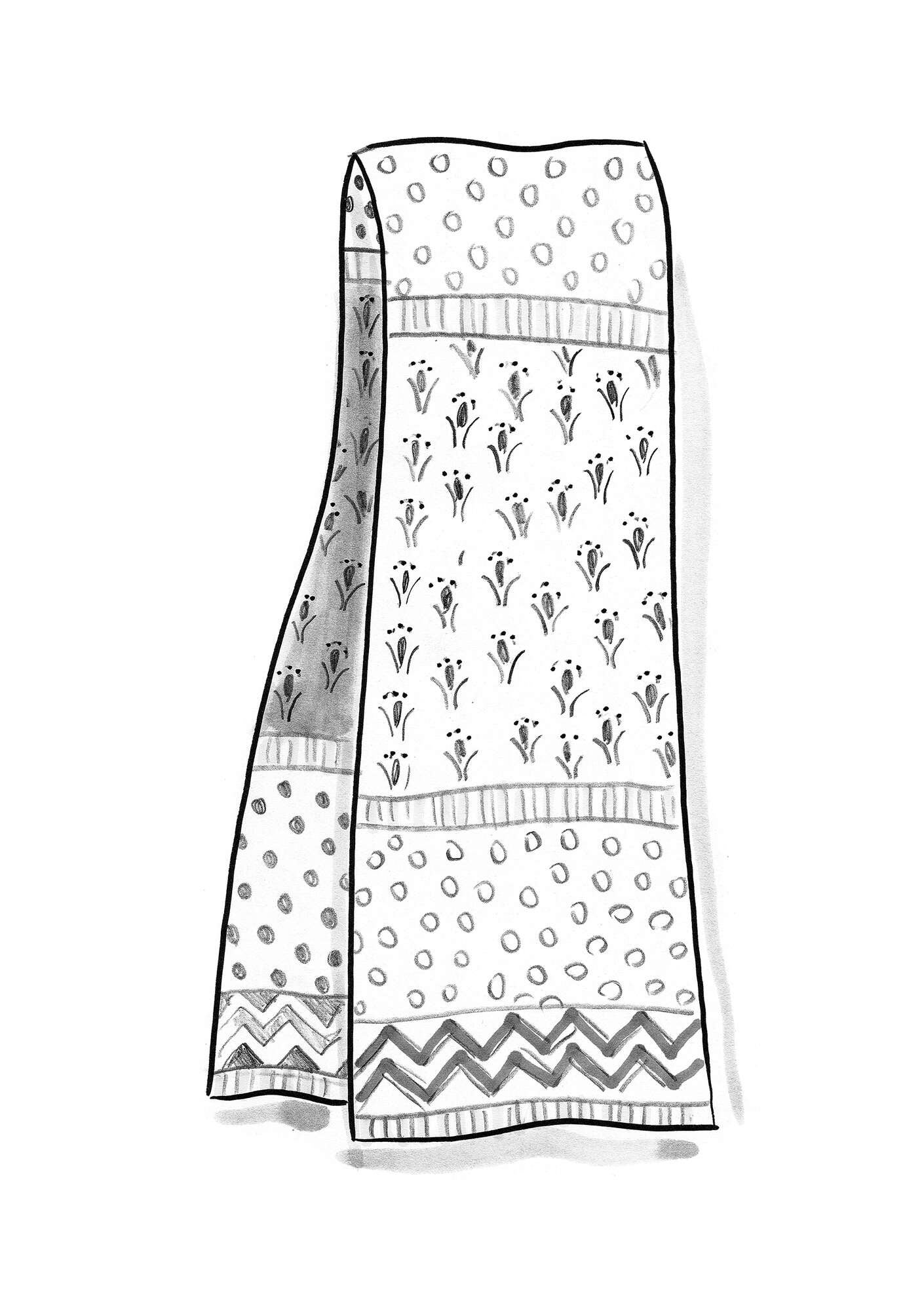 か*ご様 Osmanthus Motif Knitted Scarf Mame Kurogouchi マメクロゴウチ Osmanthus Motif Knitted Scarf