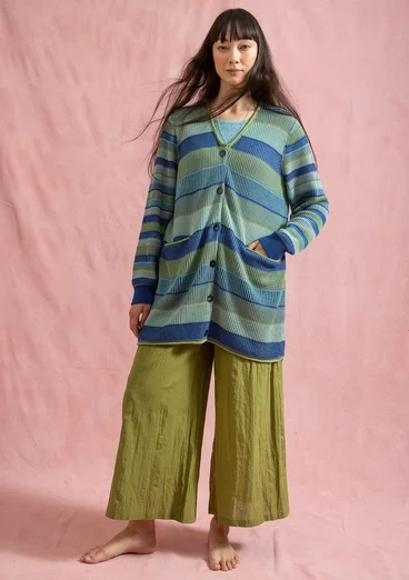 Kangashousut ekopuuvillaa - vihreäpippuri