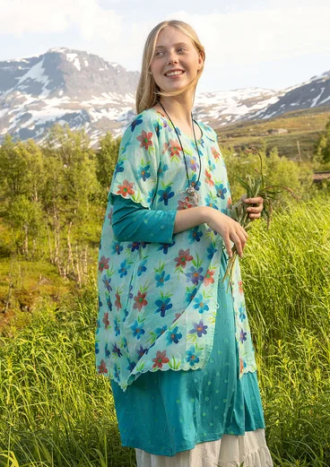 Webtunika „Brush“ aus Bio-Baumwolle - hellsandgrün