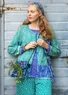 “Ängskär” organic and recycled cotton cardigan (aqua green XS)