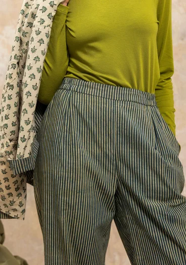 Pantalon tissé "Willow" en coton biologique - indigo vert