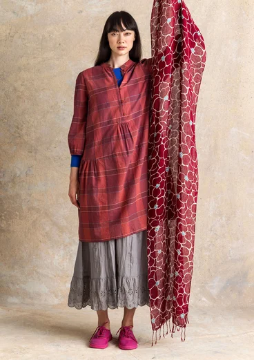 “Theia” linen scarf - purple red