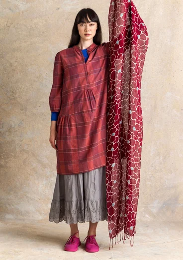 “Theia” linen scarf - purple red