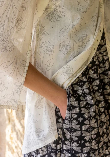 “Lily” woven organic cotton tunic - feather