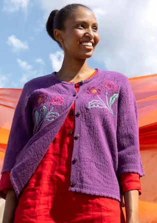 Gilet "Shadow" en laine d'agneau mélangée - hortensia