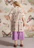 “Fjäril” woven dress in organic cotton (feather L)