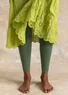 Solid-colored leggings in recycled polyamide (rosemary S/M)