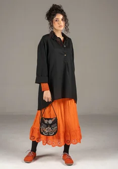 Woven organic cotton underskirt - rosehip
