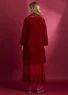 Velour tunic in organic cotton/recycled polyester (pomegranate S)