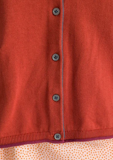 “Esme” organic/recycled cotton cardigan - madder red