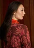 Gemustertes Jerseykleid „Sanvi“ aus Bio-Baumwolle (rote bete L)