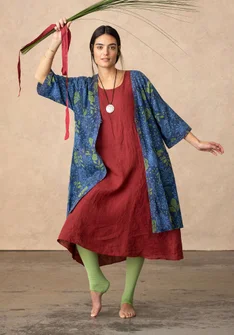 Kimono "Ayaka" en coton biologique - bleu indigo