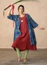 Kimono "Ayaka" en coton biologique (bleu indigo M)