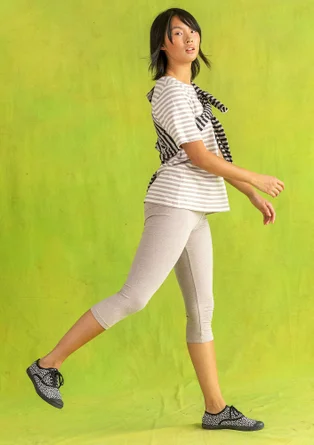 Caprileggingsit ”Ester” ekopuuvillaa/elastaania - meleerattu vaalea peruna/luonnonvaalea