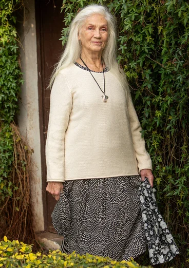 Organic cotton, textured-knit sweater - undyed
