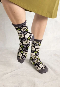 “Bodil” socks in organic cotton - black