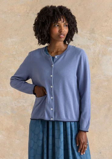 “Esme” organic/recycled cotton cardigan - vintage blue