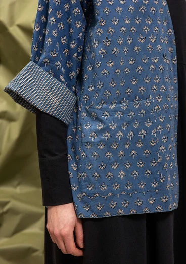Kimono tissé ”Willow” en coton biologique - indigo
