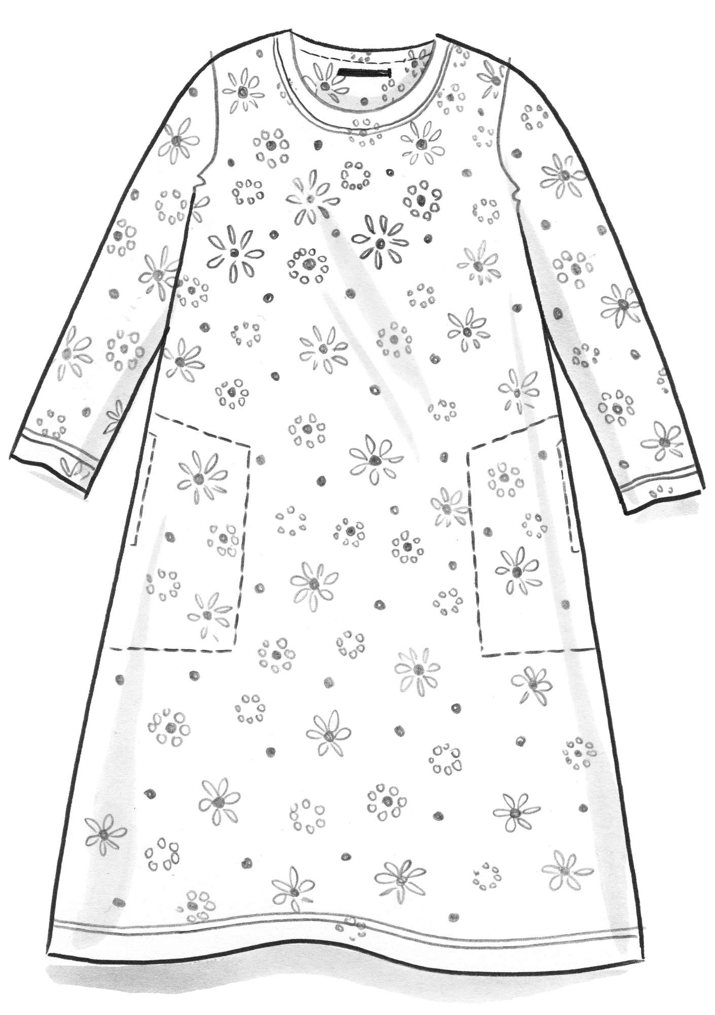 “Oolong” jersey dress in organic cotton/modal