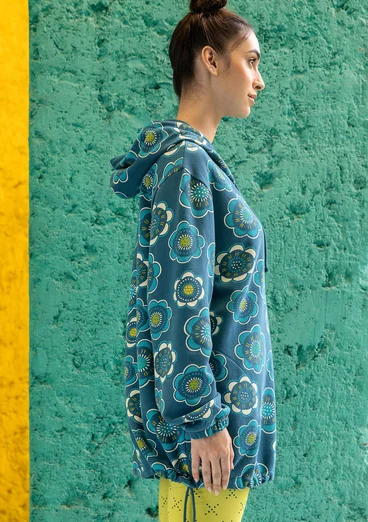 Trikoohuppari "Soho" ekopuuvillaa - himmeä petroli