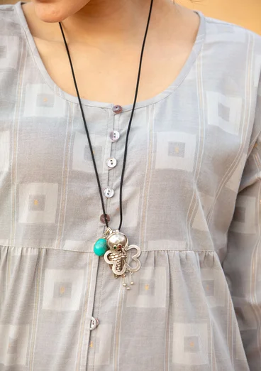 Blouse d'artiste "Cirrus" en coton biologique - héron