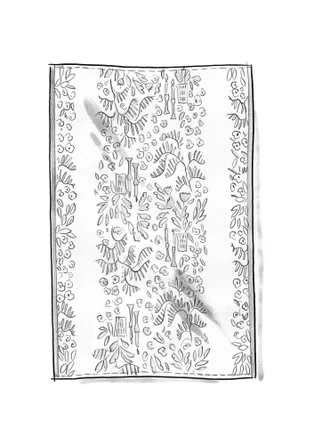 “Baluns” tablecloth in organic cotton - midnight blue